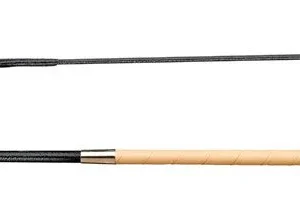 Cravache de dressage manche cuir lisse claquette fine