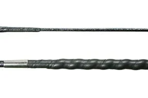 Cravache de dressage manche cuir relief