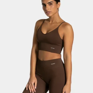 Elegant Cross Top "Dunkelbraun"