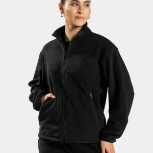 Fleece Zip Jacke "Schwarz"