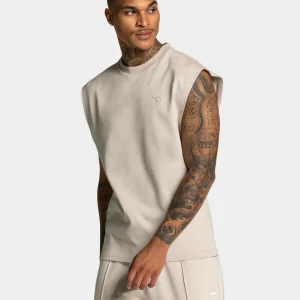 Contrastline Oversized Tank "Cream"