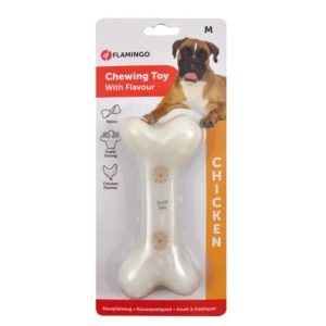 Jouet à mastiquer pour chien – os en nylon (Flamingo)