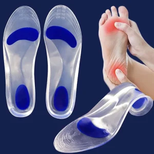 Semelles orthopédiques unisexes en gel pour pieds plats
