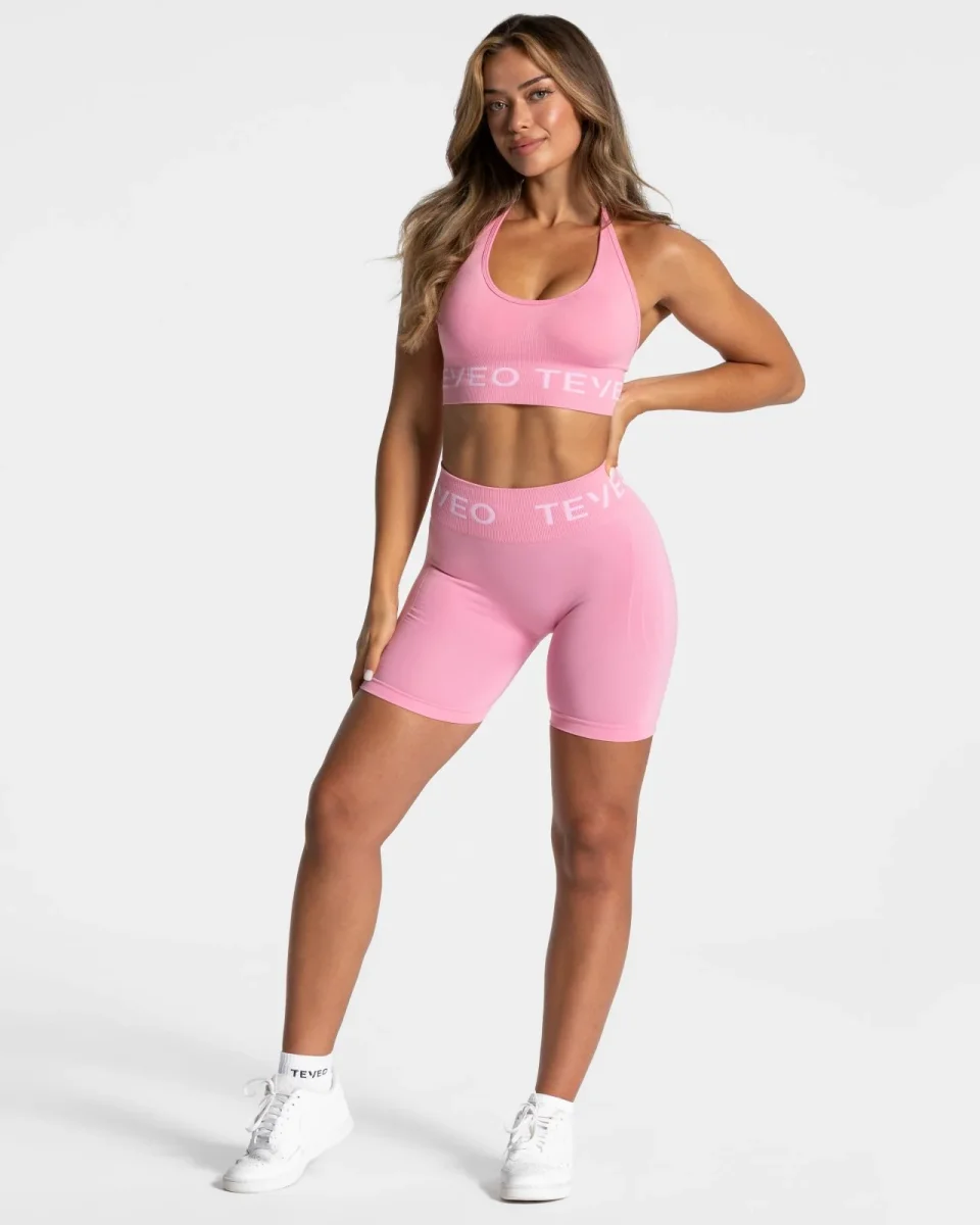 Signature Covert Scrunch Shorts "Pink" – Image 2