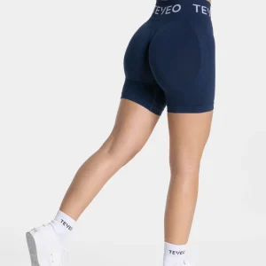 Signature Covert Scrunch Shorts "Dunkelblau"