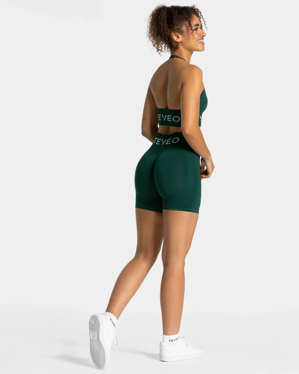 Signature Covert Scrunch Shorts "Dunkelgrün" – Image 4