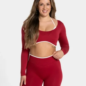 Contrastline Longsleeve  "Cherry"