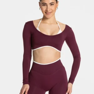 Contrastline Longsleeve  "Pflaume"