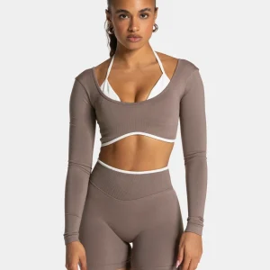 Contrastline Longsleeve  "Mokka"