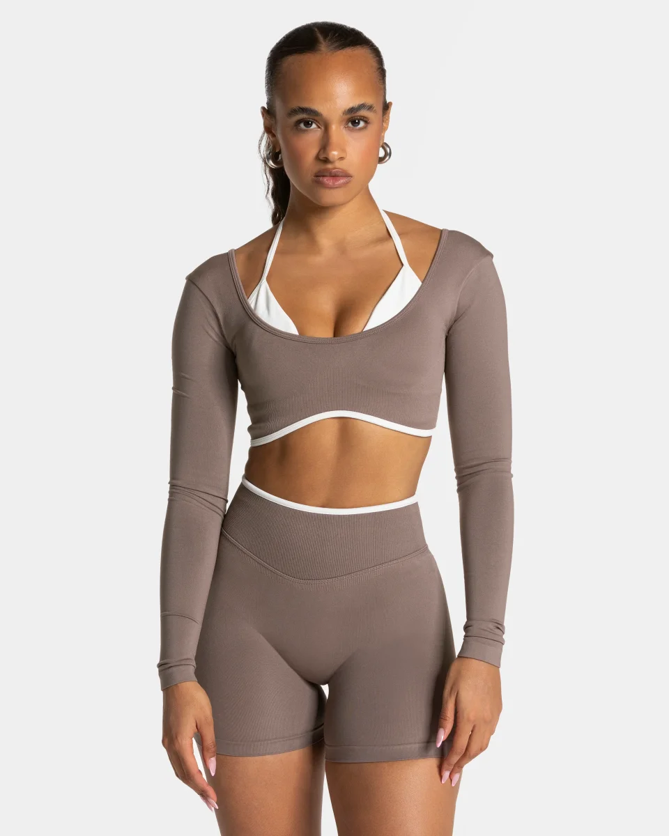 Contrastline Longsleeve "Mokka"