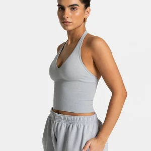 Timeless Pro Neckholder Top  "Hellgrau"