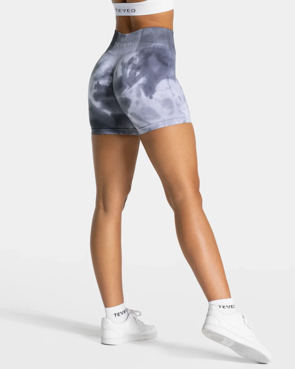 Tie Dye Scrunch Shorts "Stormy" – Image 2