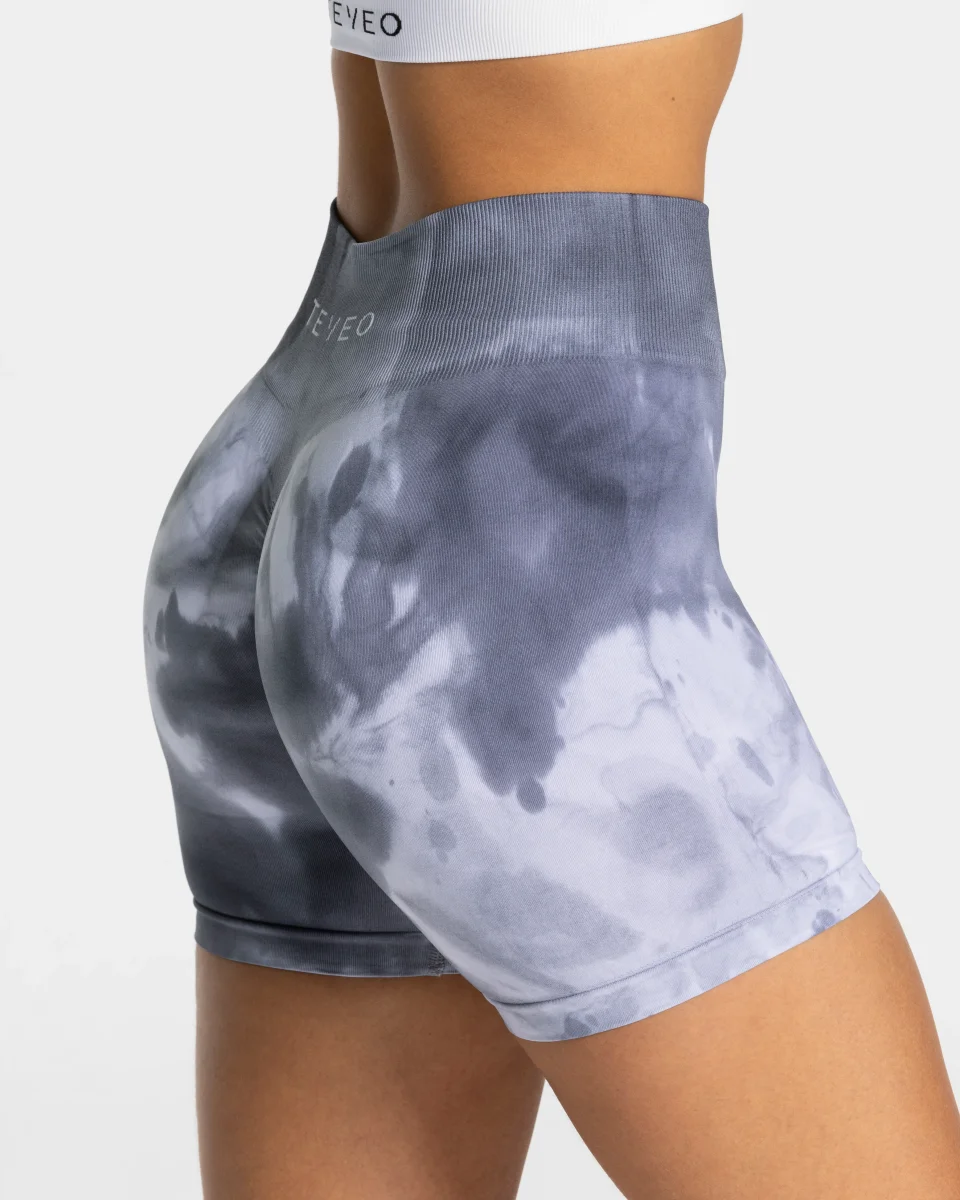 Tie Dye Scrunch Shorts "Stormy" – Image 4
