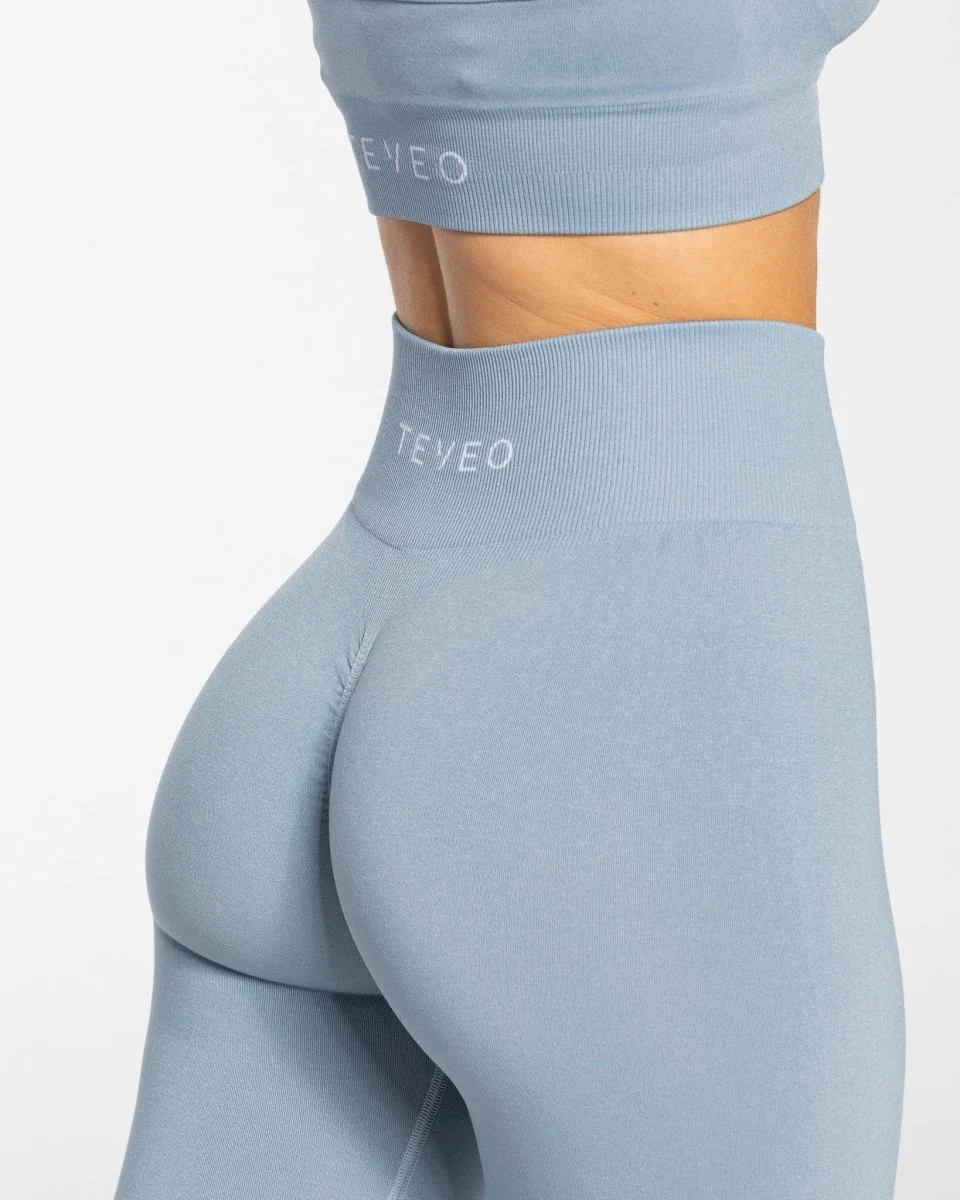 Timeless Scrunch Leggings "Stahlblau" – Image 4